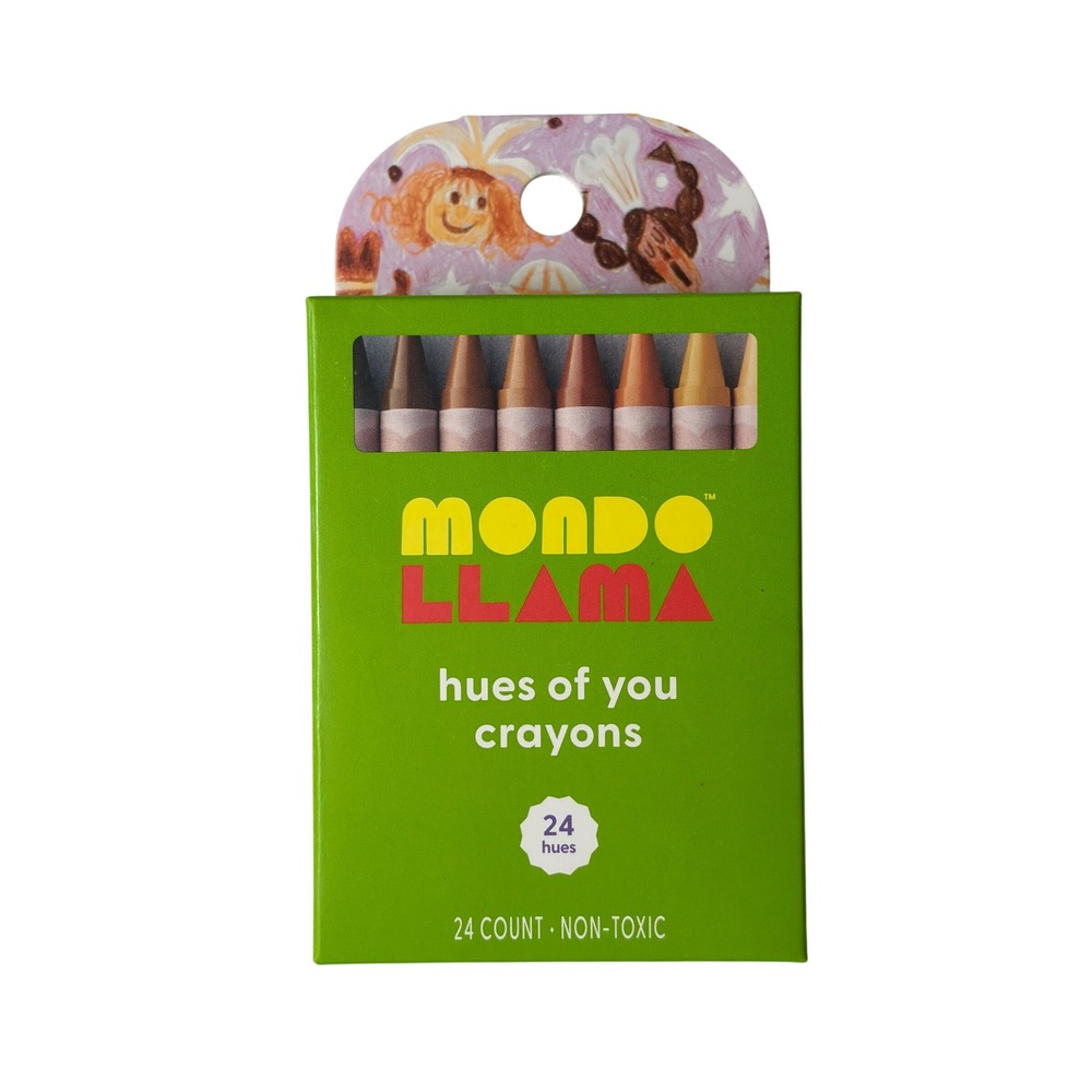Mondo Llama Hues of You Crayons 24 Count Skin Tone Multicultural New